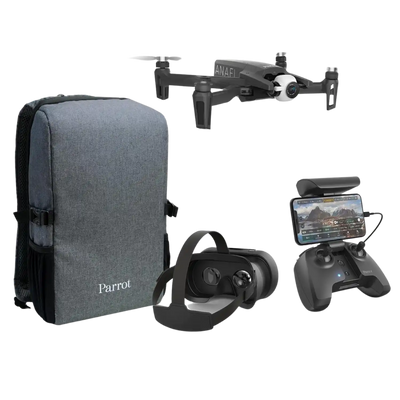 Parrot PF728050AA Anafi FPV Drone Lightweight Foldable Quadcopter Cockpitglasses for Immersive Flights and Backpack Dark Grey New