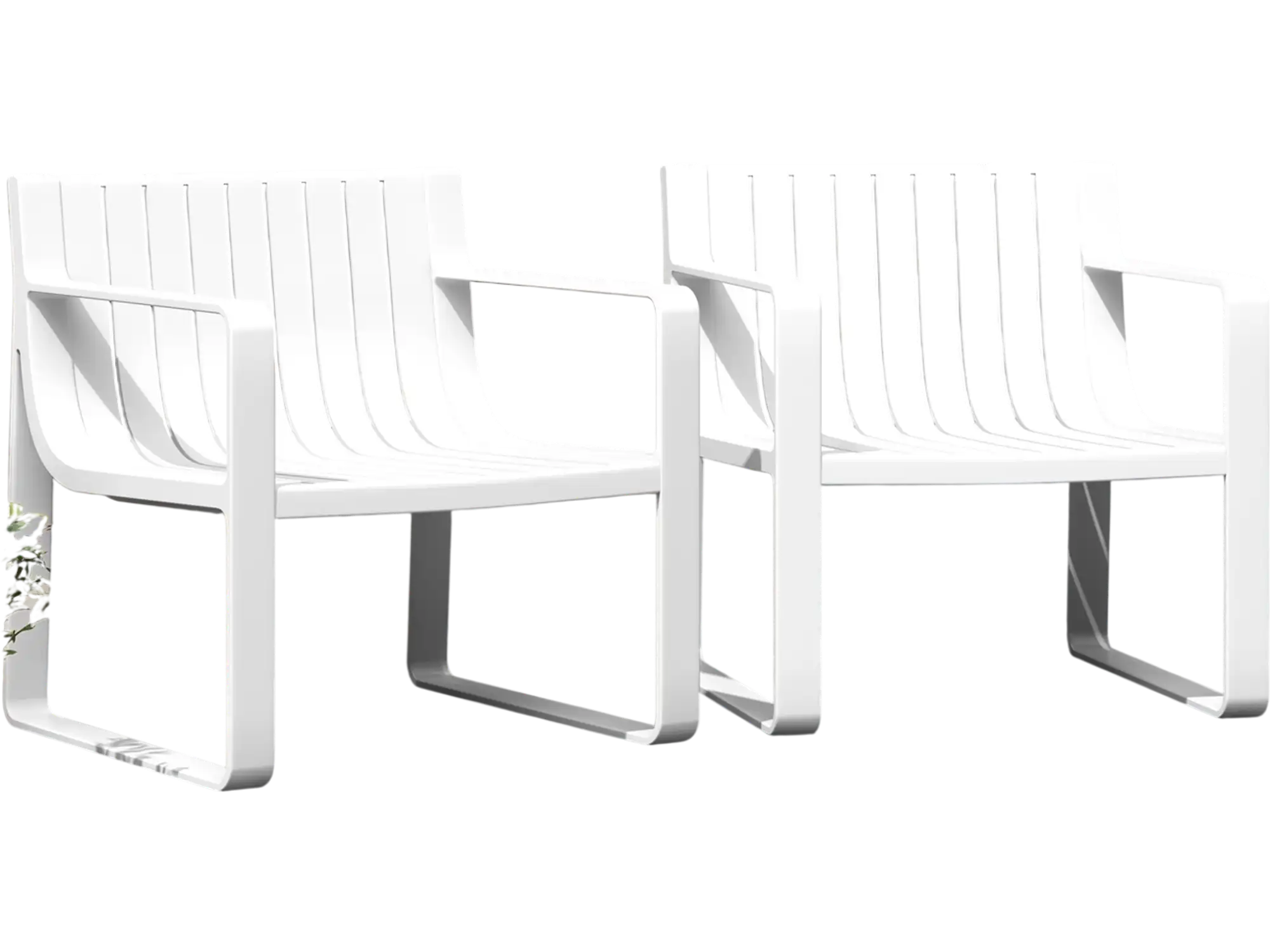 Costway Patio Chairs Set of 2 Curved Backrests Seats White 219754836 New