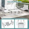 Patio chairs set of 2 in white with curved backrests, ideal for outdoor use, featuring easy assembly and.