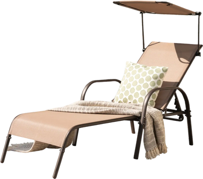 Costway Patio 5-Level Adjustable Chaise Lounge Chair Brown 64735891 New