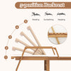 5-position backrest adjustment of the acacia wood patio chaise lounge chair for versatile relaxation in your backyard.