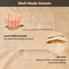 Close-up of the patio furniture cover showing large padded handle and air vent for improved circulation and easy.