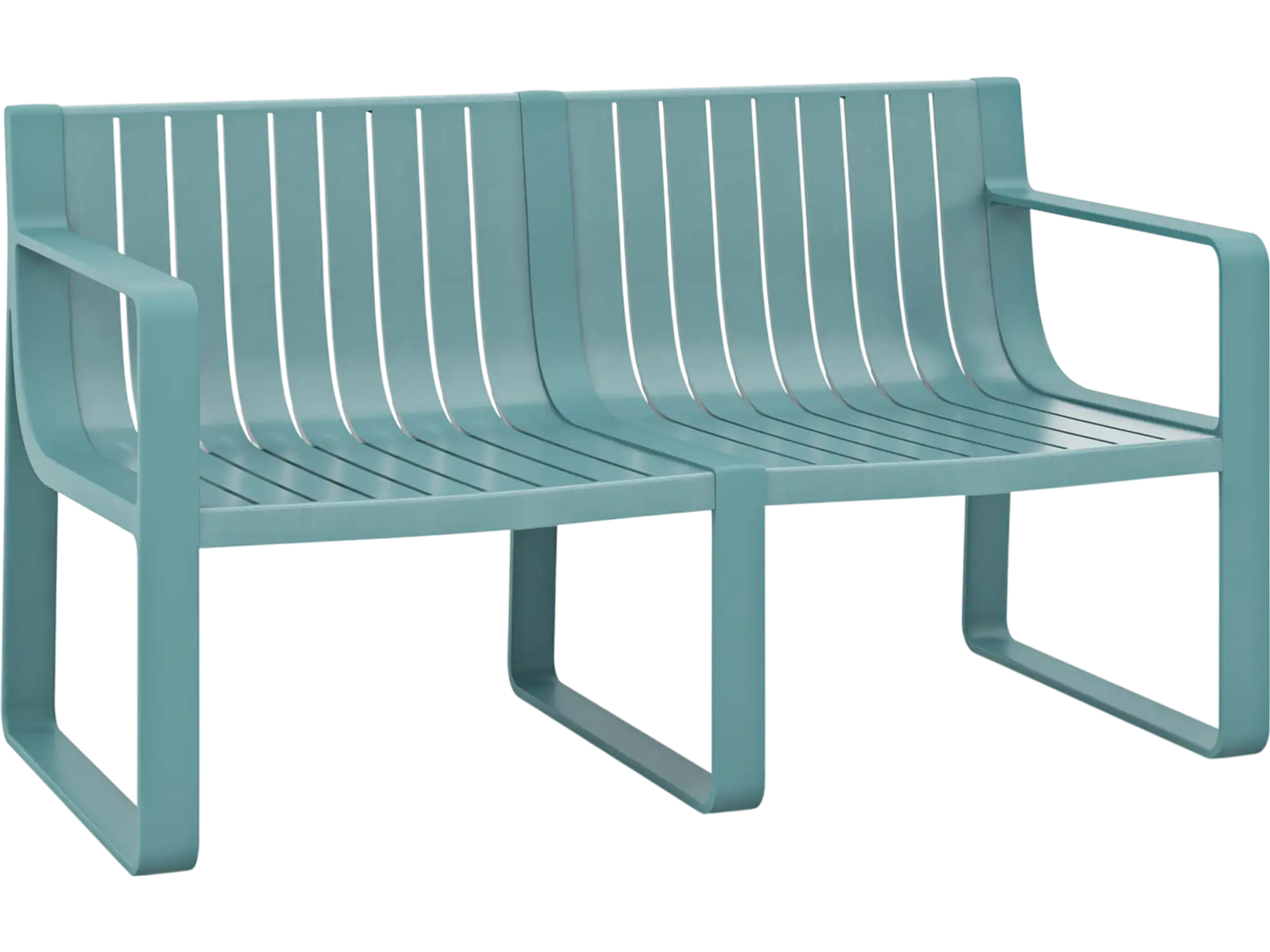 Costway Weather-Resistant 2-Person Outdoor Bench Curved Backrest 382564917 New