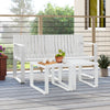 Weather-resistant Plastic 2-Person Bench with Curved Backrest-White - Gallery View 1 of 10