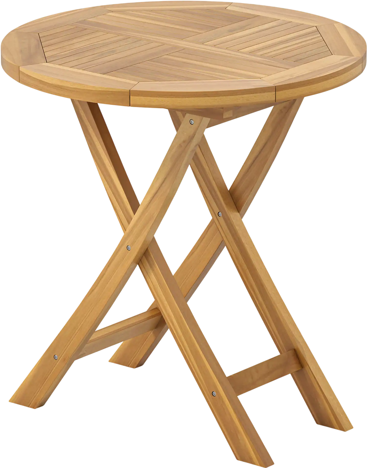Costway Patio Teak Wood Dining Table Slatted Top X-Frame 749126583 New