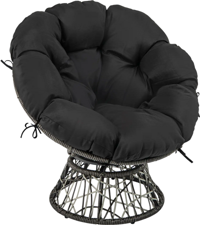 Costway PE Wicker Papasan Chair w/ Removable Thick Cushion 245618379 New