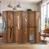 Pegboard Display with 360° Metal Hinges and Solid Wood Frame-6 Panel - Gallery View 1 of 9