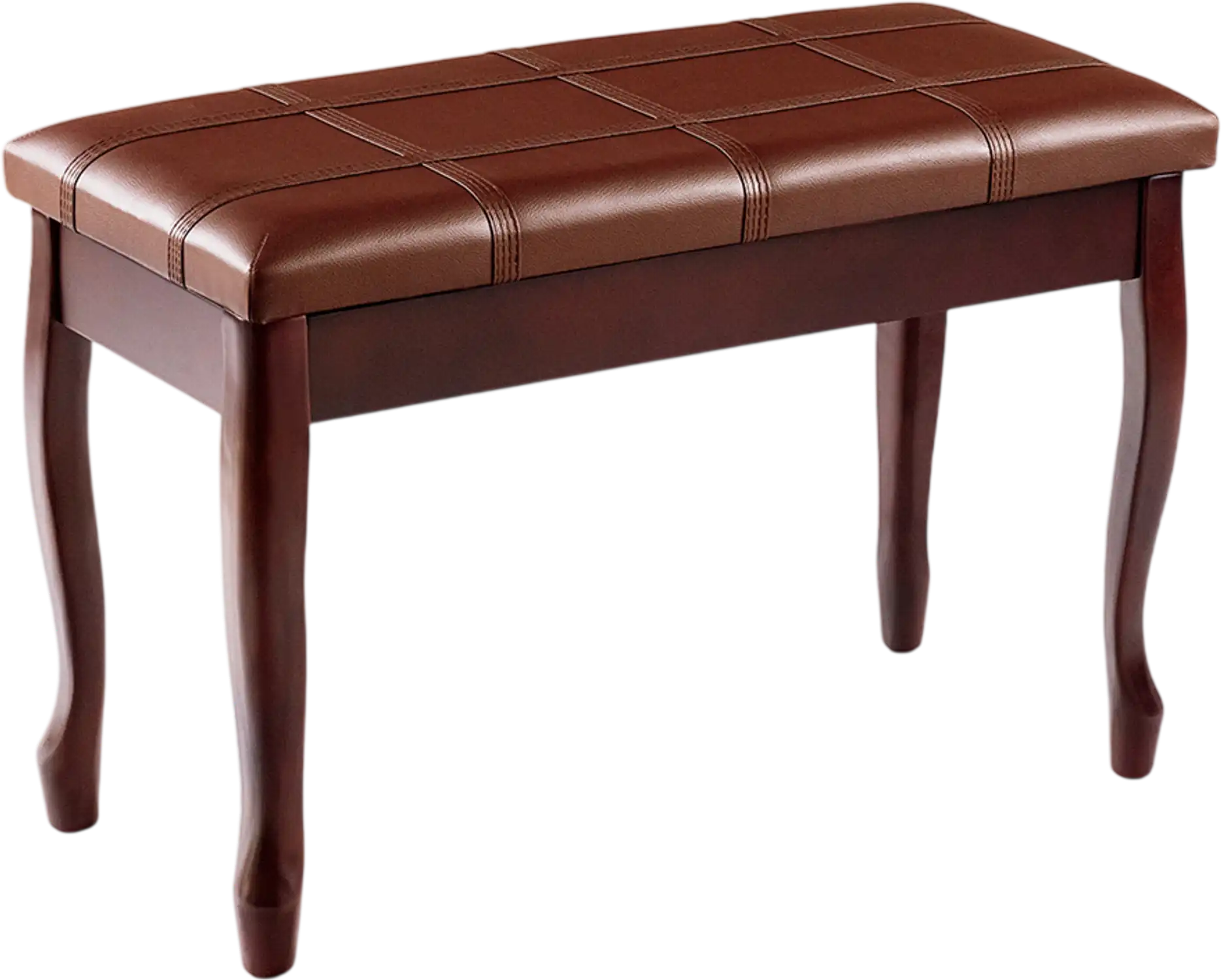 Costway Solid Wood PU Leather Piano Bench with Storage 21368457 New