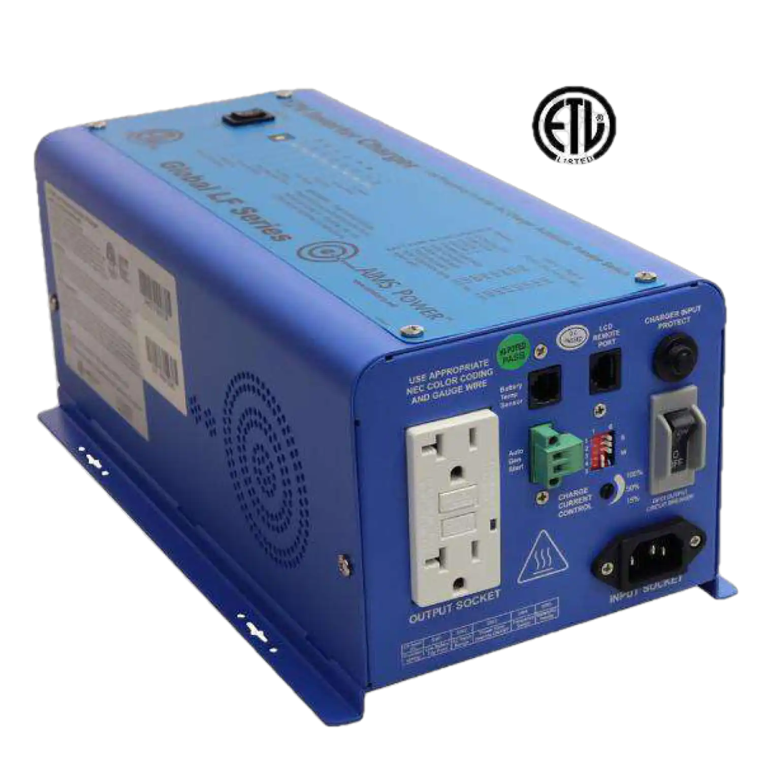 Aims Power PICOGLF6W12V120VETL 600 Watt Pure Sine Inverter Charger - ETL Listed to UL 458 New