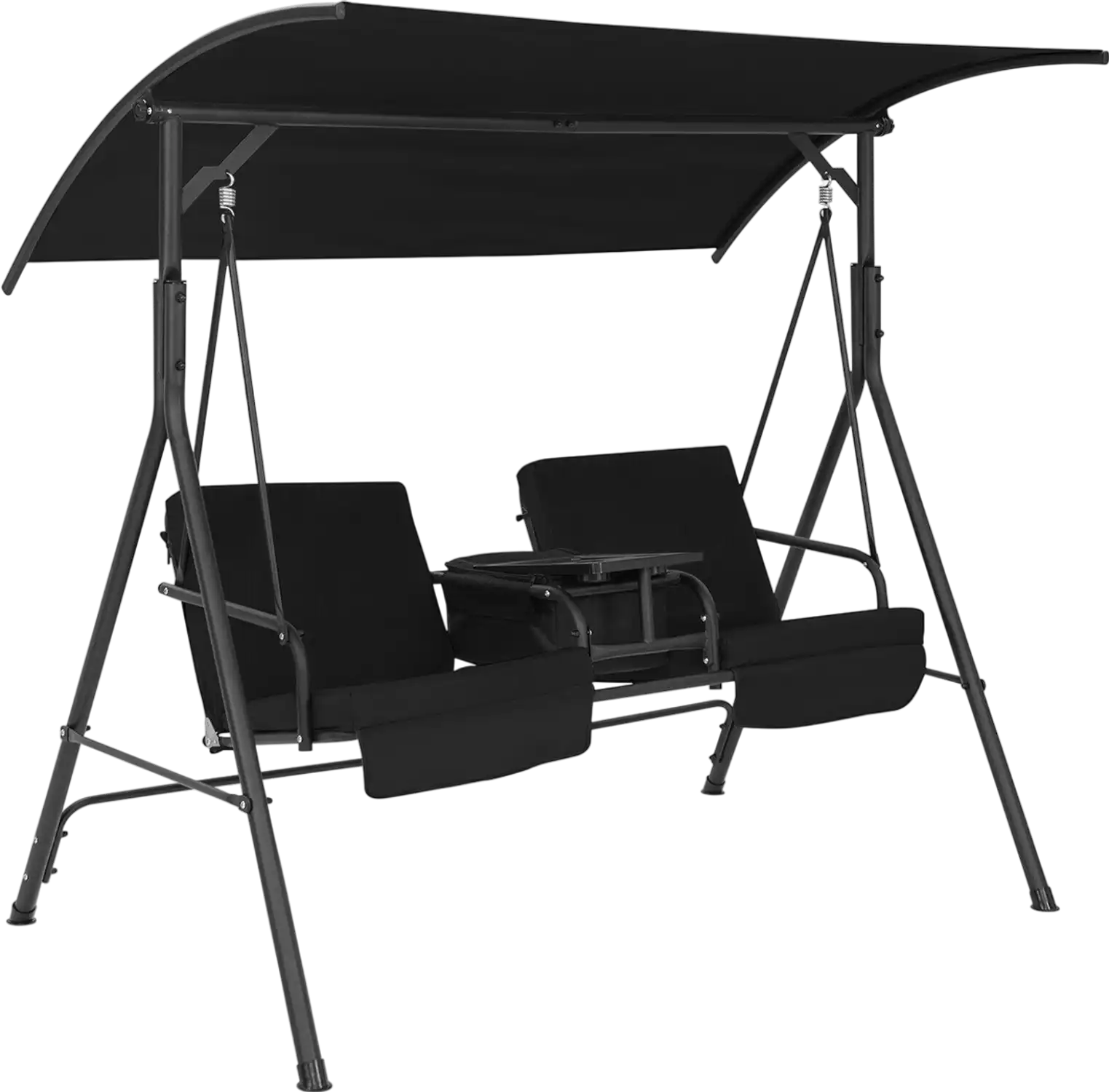 Costway 2-Seat Patio Porch Swing Chair Adjustable Canopy 52674081 New