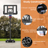 Portable basketball hoop with adjustable height, shatterproof backboard, and weather-resistant net for indoor and.