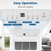 Control panel of the 32 Pints/Day Portable Quiet Dehumidifier with LED display and adjustable fan speeds for easy.