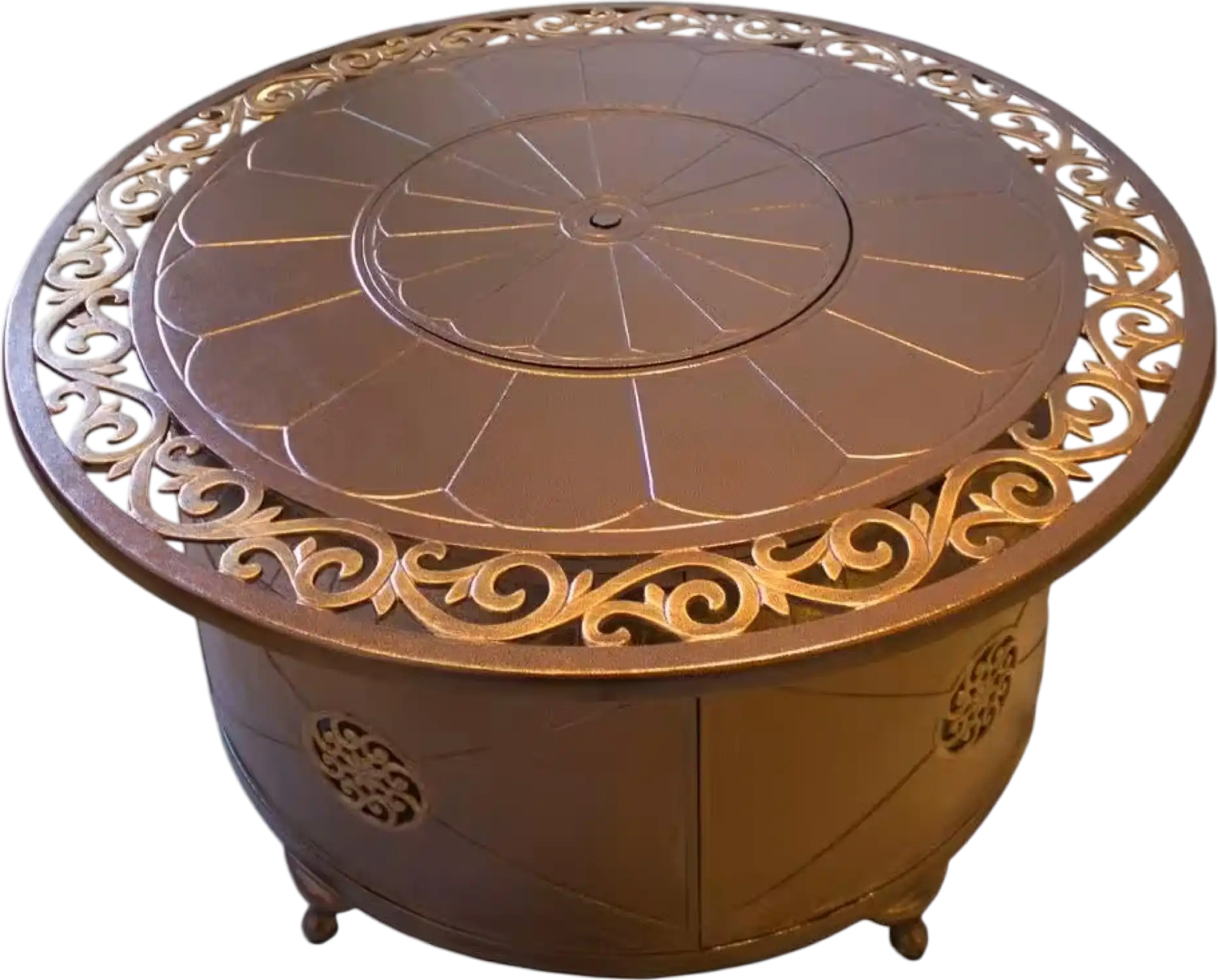 AZ Circular Fire Pit with Lid 48