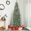 Pre-lit Artificial Pencil Christmas Tree with Pine Cones and Red Berries-7 ft - Gallery View 1 of 12