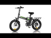 isinwheel D4 Fat Tire Folding Electric Bicycle 7 Speed 20" 500W Motor with Peak 750W 48V 15Ah Lithium Battery 20 MPH 43 Mile Range Black New Canada Only