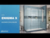 DreamLine Enigma-X Sliding Shower Enclosure 32.5" x 48.3" x 76" Brushed Stainless Steel New