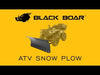 Black Boar 66016 ATV Snow Plow 48" Adjustable Blade New