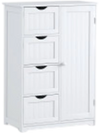 3-in-1 Bath & Storage Combo: Tall Cabinet, Shower Bench & Buffet Sideboard