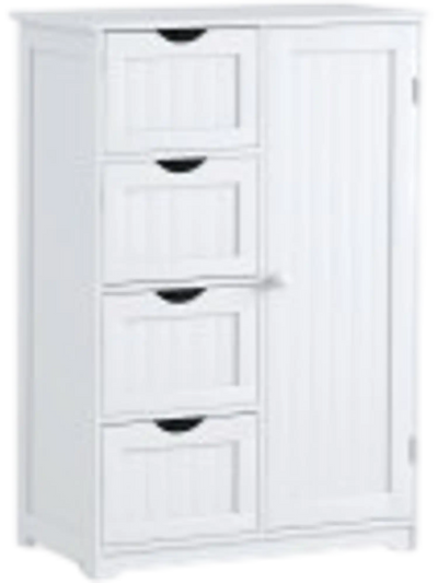 Costway 3-in-1 Bath Storage Cabinet Shower Bench Sideboard 16478931 New