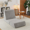 Gray 3-in-1 folding sofa bed with inclined backrest and washable cover, perfect for relaxing or watching TV.