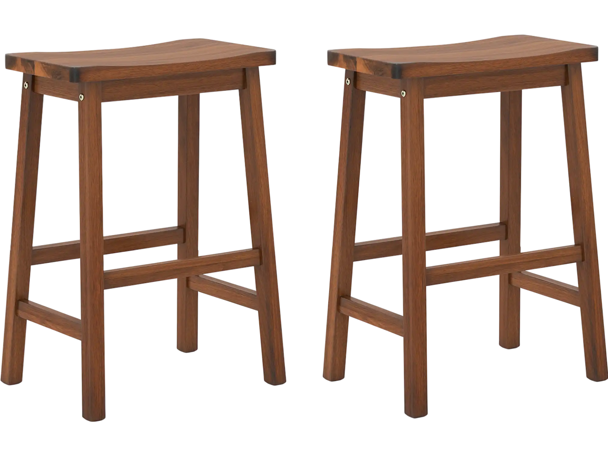 Costway Set of 2 Saddle-Seat Counter Height Bar Stools with Footrests 78155245 New