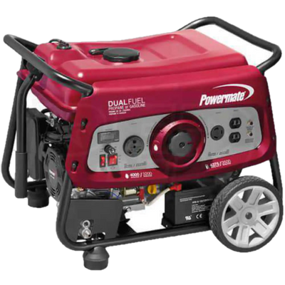 Powermate DF3500E 3500W/4375W Dual Fuel Generator Electric Start Manufacturer RFB