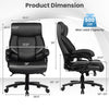Costway PU Leather Massage Office Chair with Thick Foam Cushion Big & Tall New