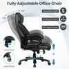 Costway PU Leather Massage Office Chair with Thick Foam Cushion Big & Tall New