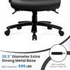 Costway PU Leather Massage Office Chair with Thick Foam Cushion Big & Tall New