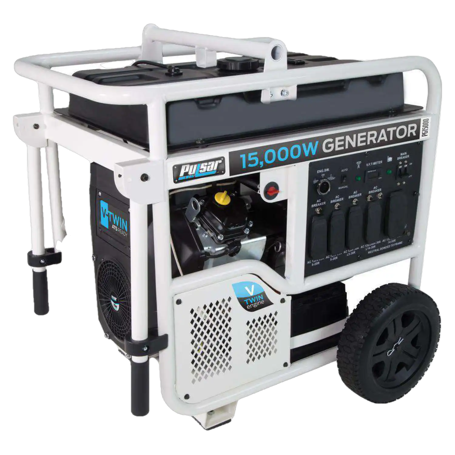 Pulsar PG15KVTW 12000W/15000W Gas Electric Start Portable Generator New
