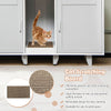 Cat scratching board in gray, designed for the 2-door litter box enclosure, helps protect furniture while meeting cats'.