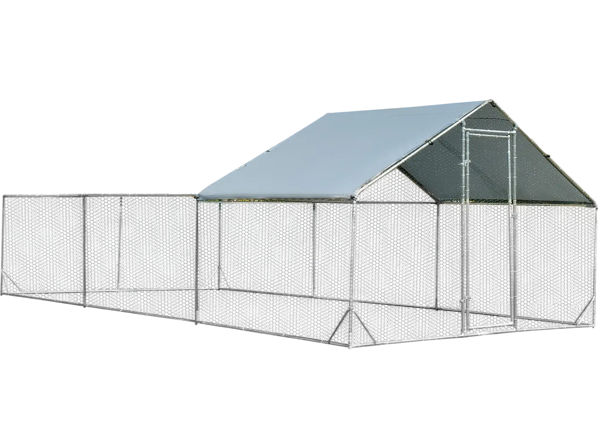 Costway Large Metal Chicken Coop Waterproof Sun-Proof Cover 69532174 New