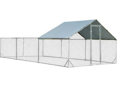 Costway Large Metal Chicken Coop Waterproof Sun-Proof Cover 69532174 New