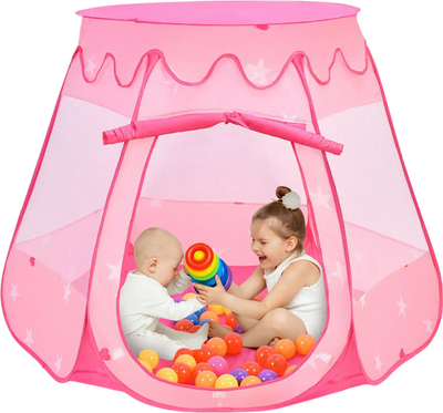 Costway Pink Kid Play House Tent w/ 100 Balls 12953406 New