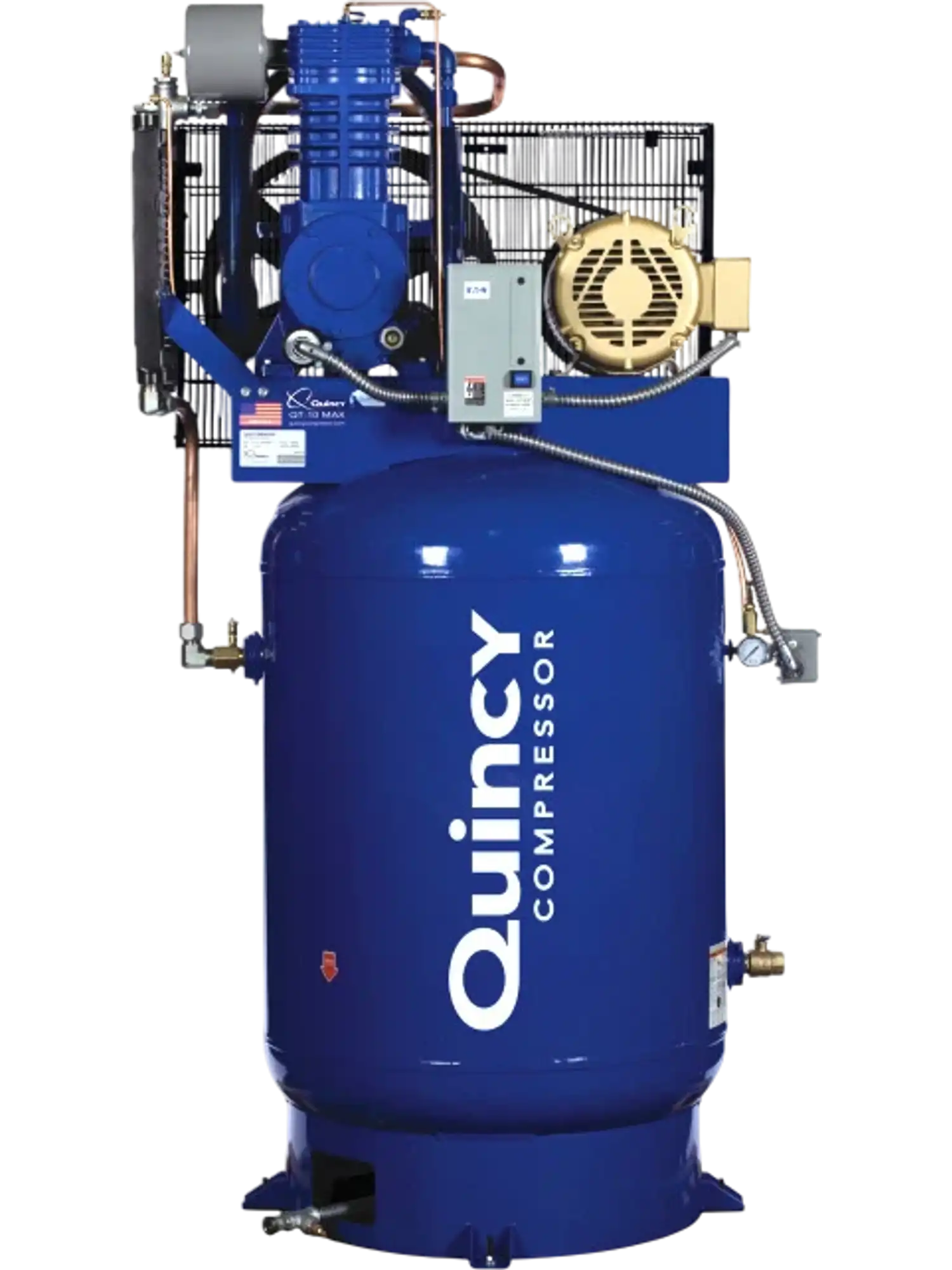 Quincy Compressor QT-10S Two Stage Piston Air Compressor 10 HP 120 Gallon Vertical Max 230V 3 Phase New
