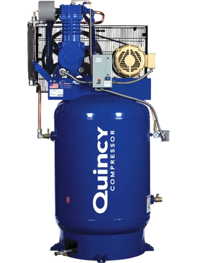 Quincy Compressor QT-10S Two Stage Piston Air Compressor 10 HP 120 Gallon Vertical Max 230V 3 Phase New