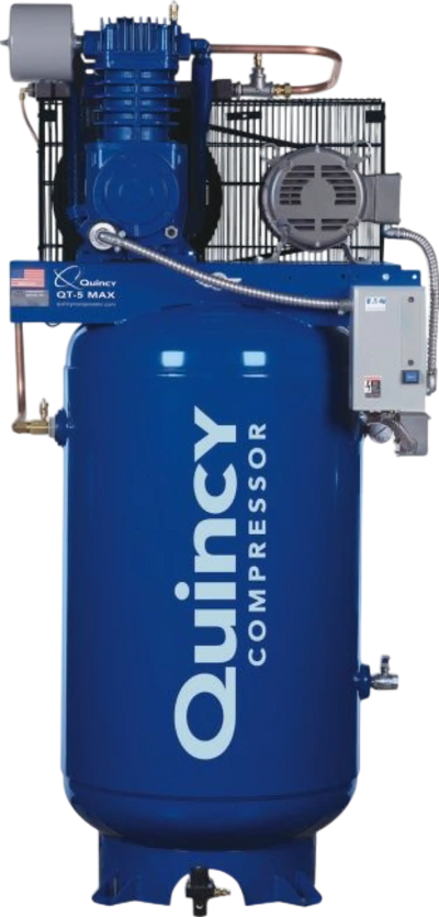 Quincy QT Max Air Compressor 5 HP 80 Gallon Two Stage 1-Phase 230V New