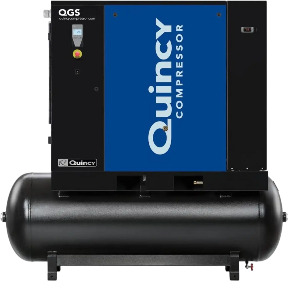 Quincy Compressor QGS 20 TMD-3 Rotary Screw Air Compressor 20 HP 132 Gal 125 Max PSI with Dryer New