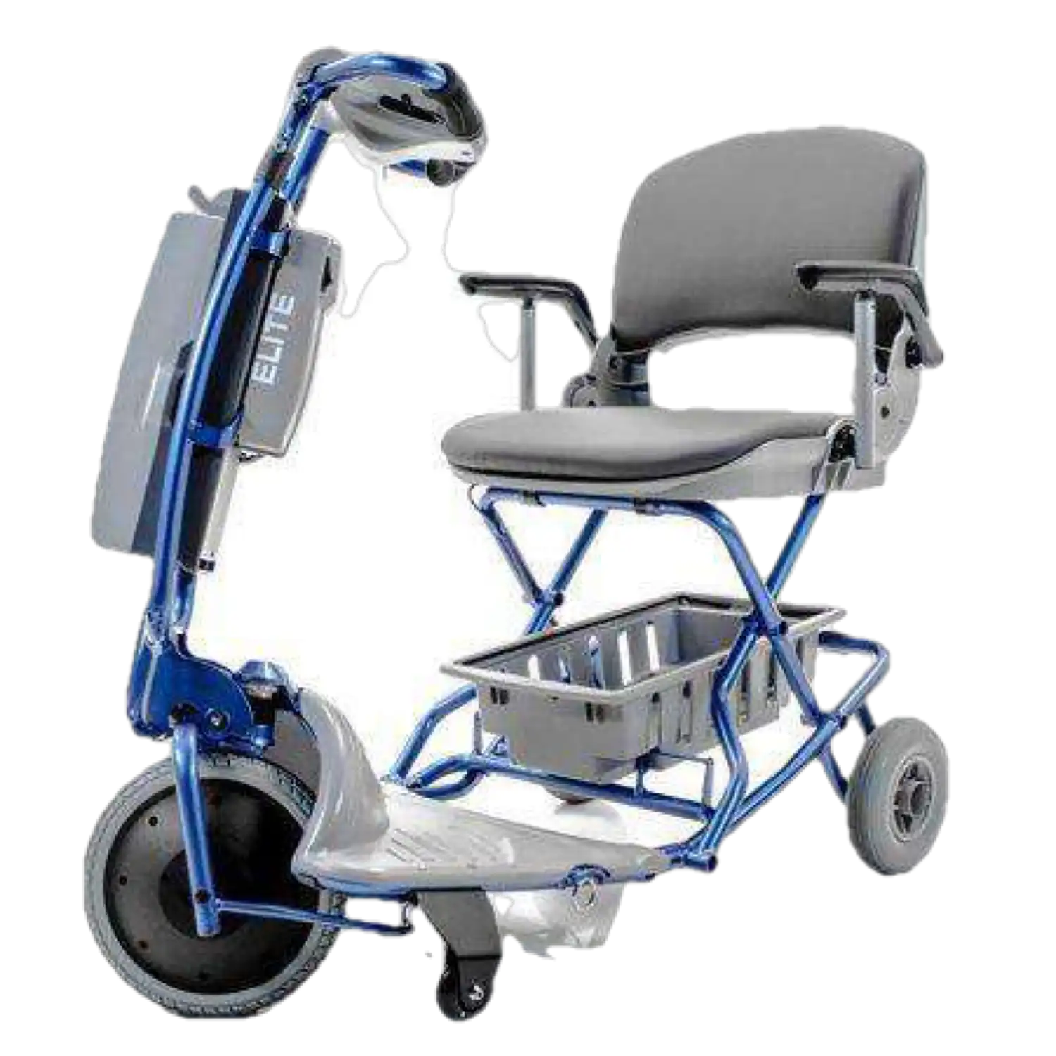 Tzora TZELITE  Elite Portable Compact Lightweight Folding Mobility Scooter Blue New