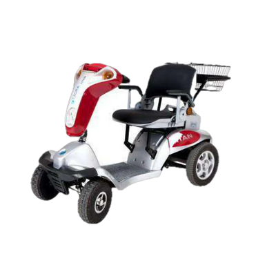 Tzora Titan Hummer XL 4 Wheel Heavy Duty Folding All Terrain Mobility Scooter Red New