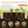 Large raised garden bed made of fir wood, featuring an open-ended design for 11 cu. ft. soil capacity, ideal for.