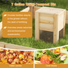 7-gallon wood compost bin made of fir wood, promoting waste reduction and sustainability for your garden.