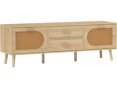 Costway Rattan TV Stand for 65