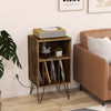 Record Player Stand with Charging Station for Living Room Bedroom-Rustic Brown - Gallery View 1 of 10