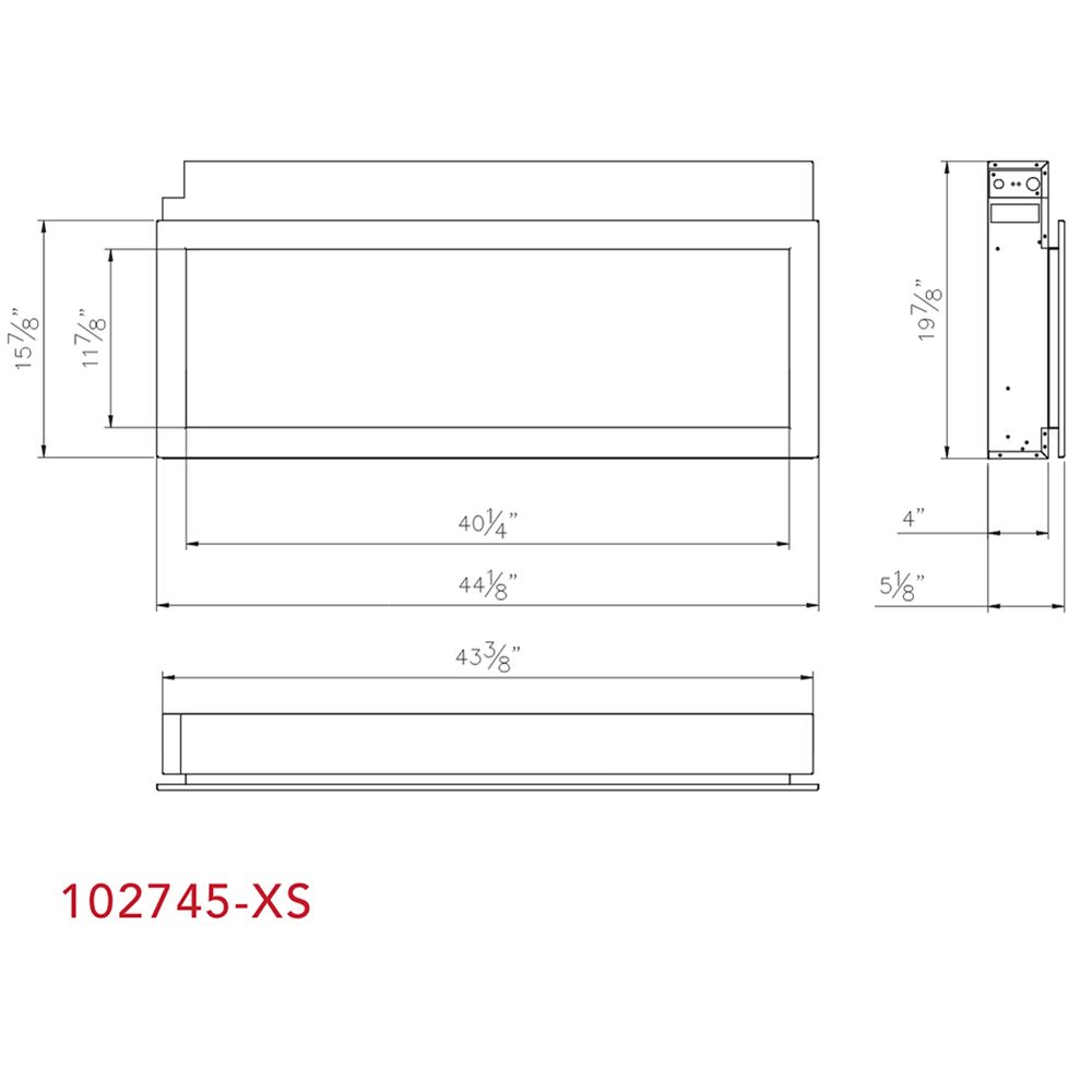 Remii Extra Slim Electric Fireplace 45" Open Box