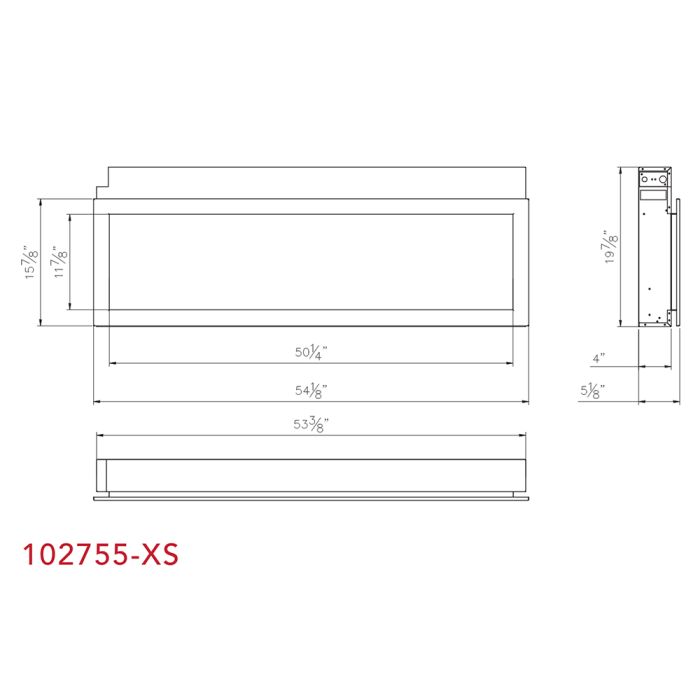 Remii Extra Slim Electric Fireplace 55" Open Box