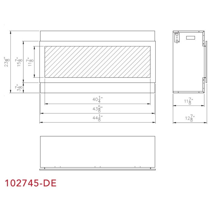 Remii Deep Series Electric Fireplace 45" Open Box