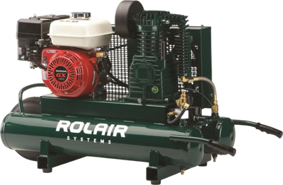 Rolair 4090HK17 Air Compressor Wheeled 9 Gal. Gas 5.5 HP Honda GX160 Engine Single Stage Pump New