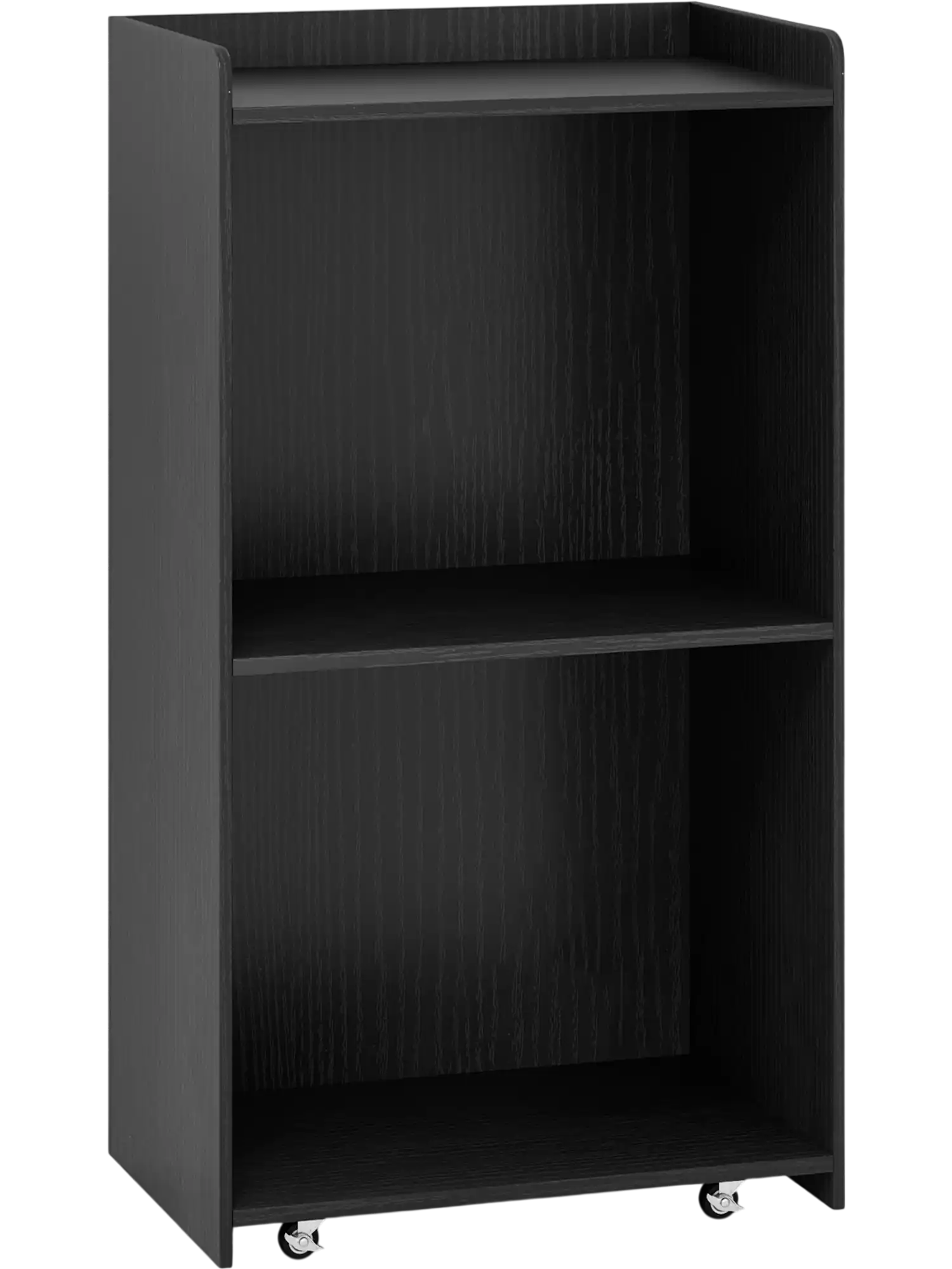 Costway Rolling Podium Stand 2 Shelves Lockable Wheels 394785216 New