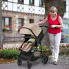2-in-1 Foldable Pushchair Newborn Infant Baby Stroller-Coffee - Gallery View 1 of 12